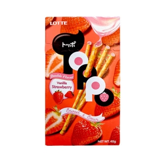 LOTTE Vanilla Pretzel Stick Strawberry 40g