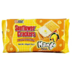 Croley Foods Sunflower Mango Cream Sandwich Crackers 190g