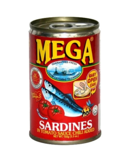 Mega Sardines in Tomato Sauce with Chili 155g